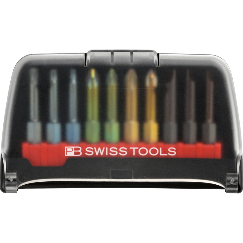 PB Swiss Tools E6.989 Assortimento PrecisionBit lunghi E6, Taglio, Phillips, Pozidriv e Torx®, 10 pezzi