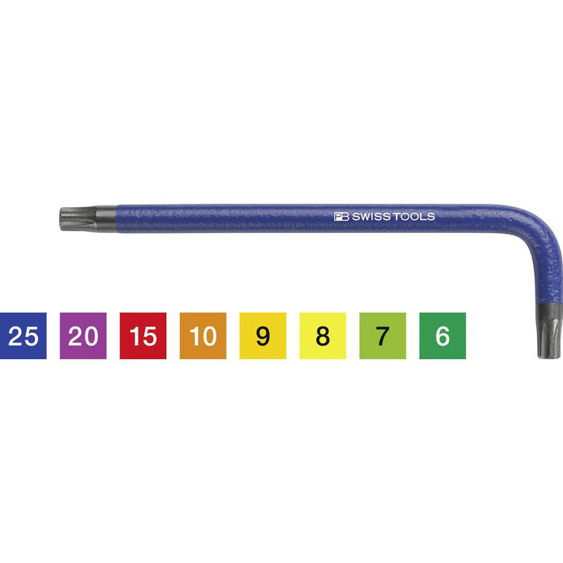 PB Swiss Tools 410.6GR Chiave a L Torx Colorata Torx 6x52