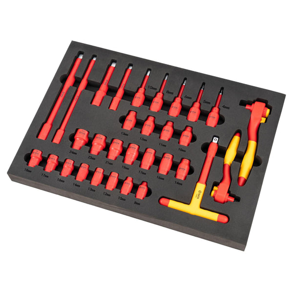 Sata SC09928 Set per Carrello 6 Cassetti 68 Utensili VDE