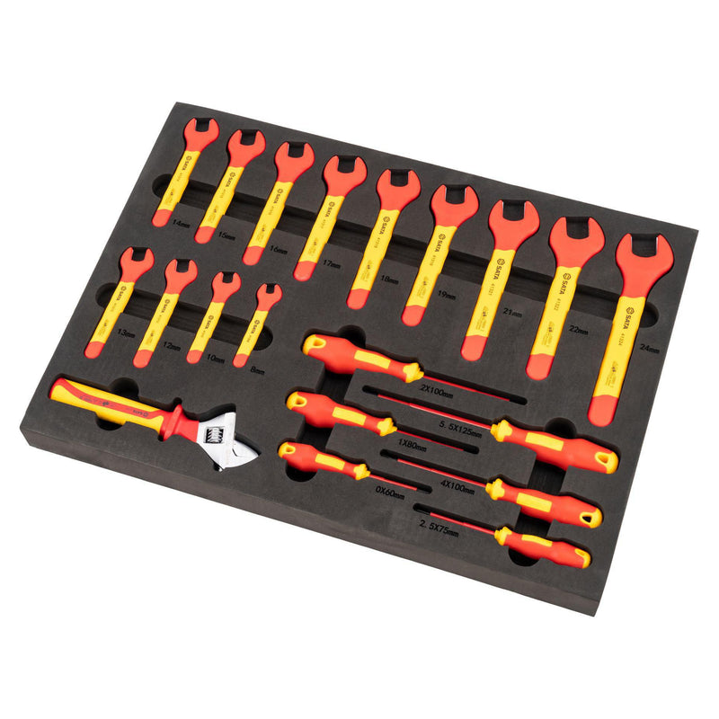 Sata SC09928 Set per Carrello 6 Cassetti 68 Utensili VDE