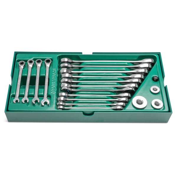 Sata ST08028 Set Chiavi Combinate a Cricchetto e Recupero 19 pezzi