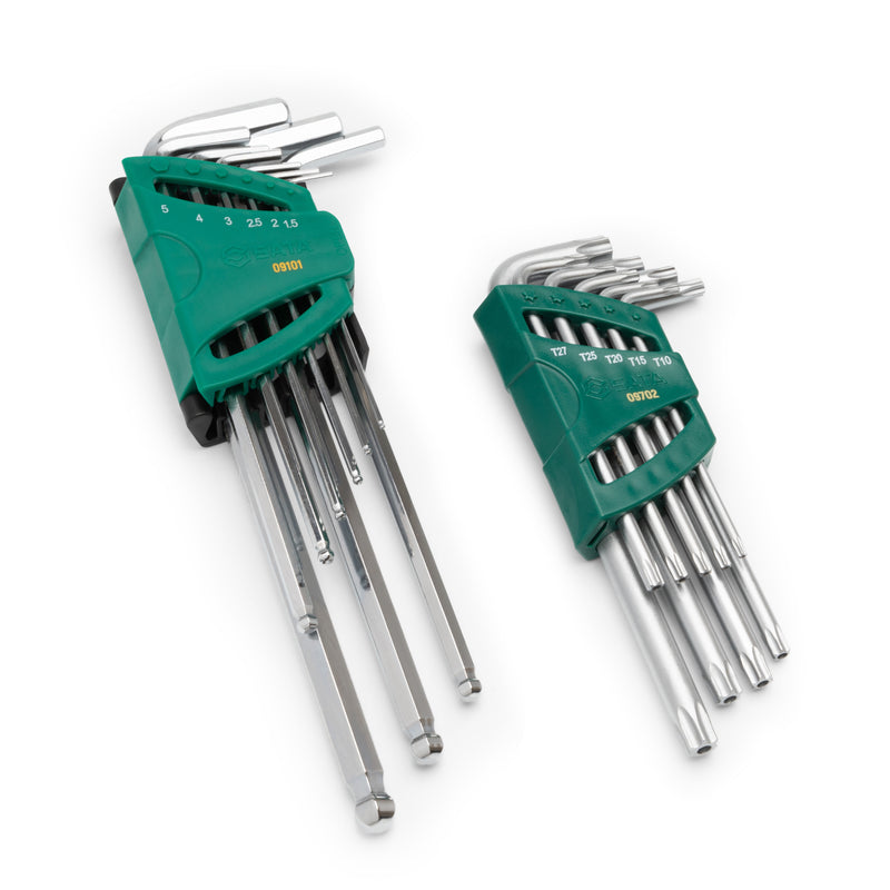 Sata ST08034E Set Chiavi Combinate, Esagonali, Torx SAE 27pz