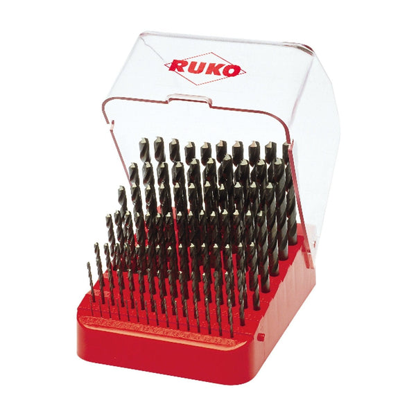 ruko 205223 set punte elicoidali hss rullate